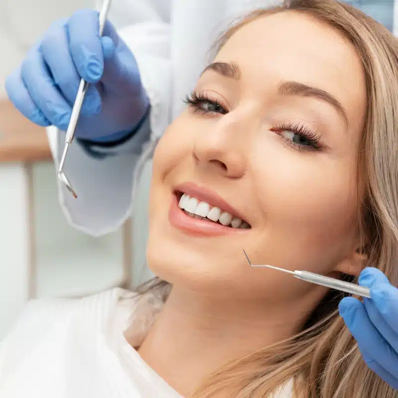 Woman receiving dental checkup from general dentist in fernley